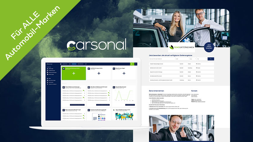 eRecruiting-Programm carsonal - Die Recruiting-Plattform von VIASONA